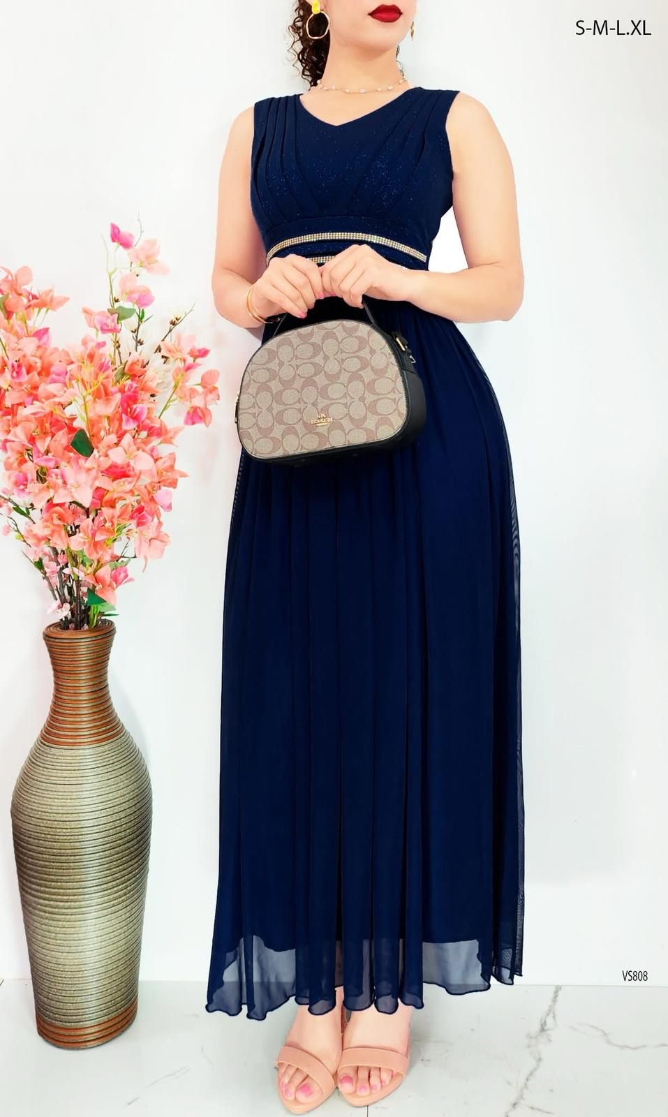 Vestido largo Elegante De Tul cód 36