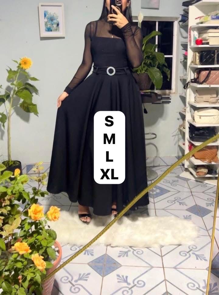 Falda Larga Disco Completo Con Bolsa