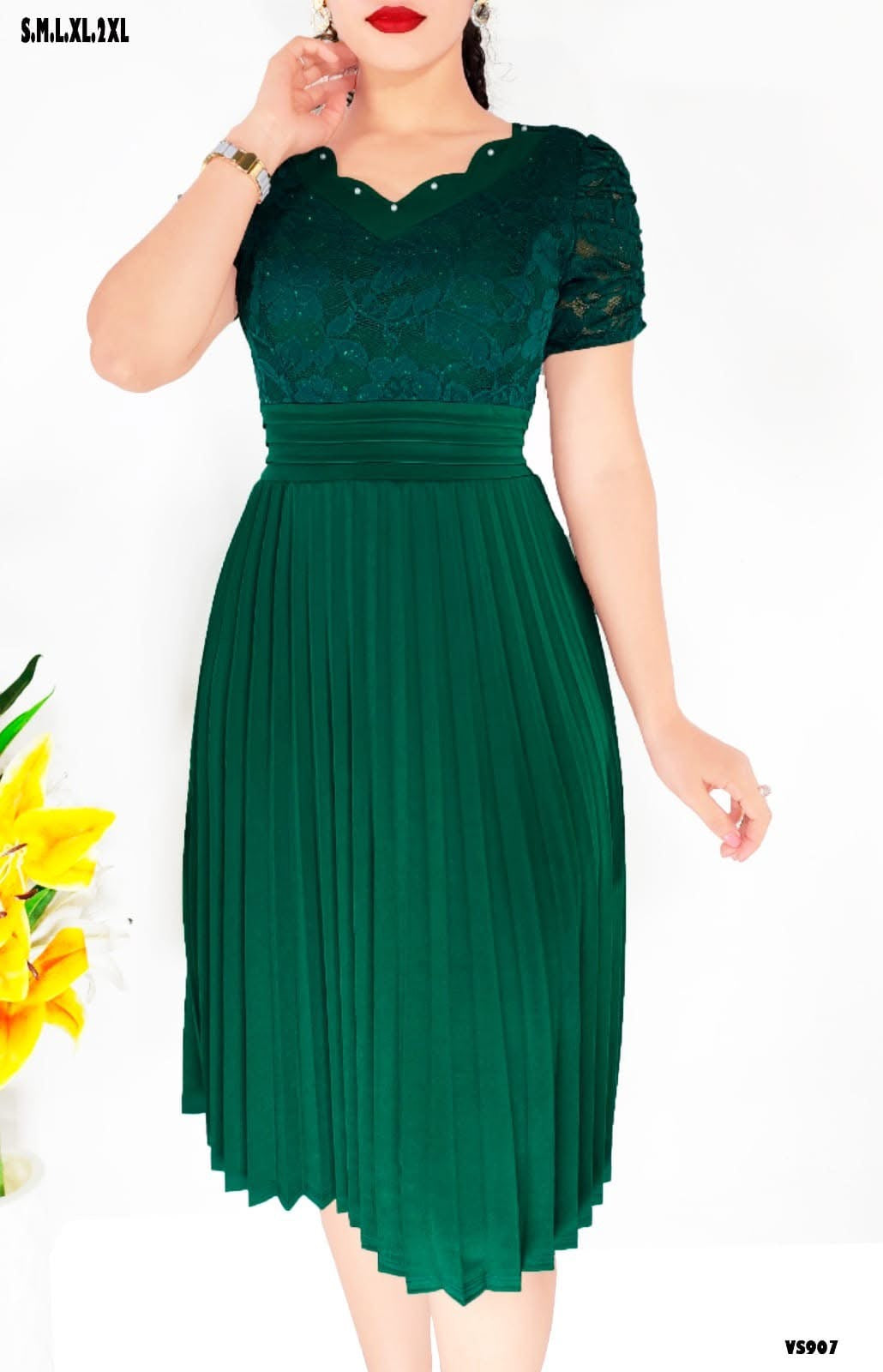 Vestido semi Largo 3/4