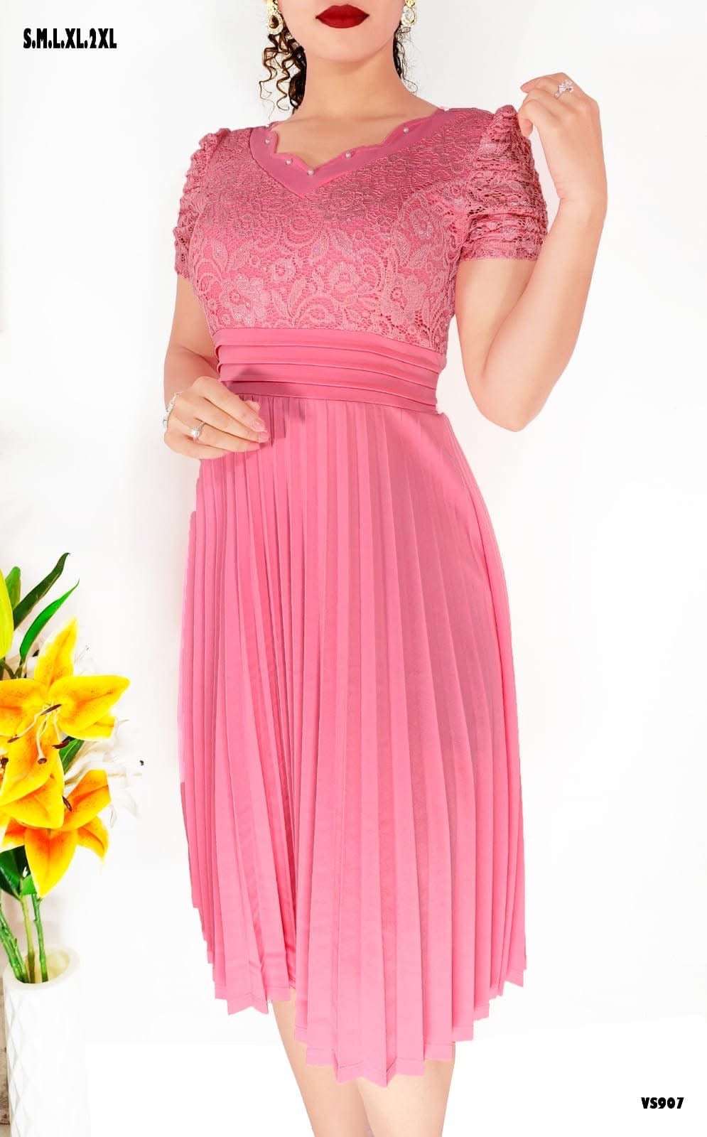 Vestido semi Largo 3/4