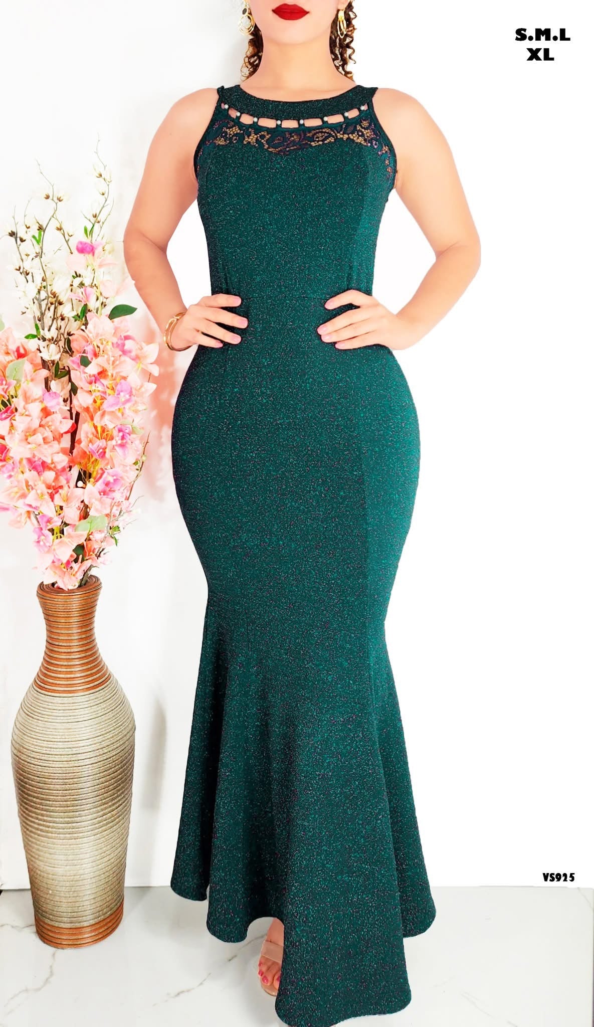 Vestido Elegante Brillante Largo Cod 25
