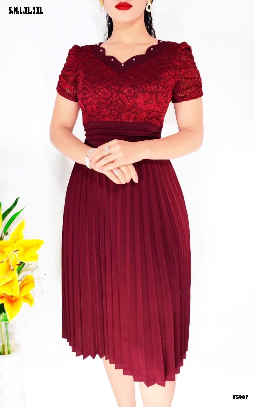 Vestido semi Largo 3/4
