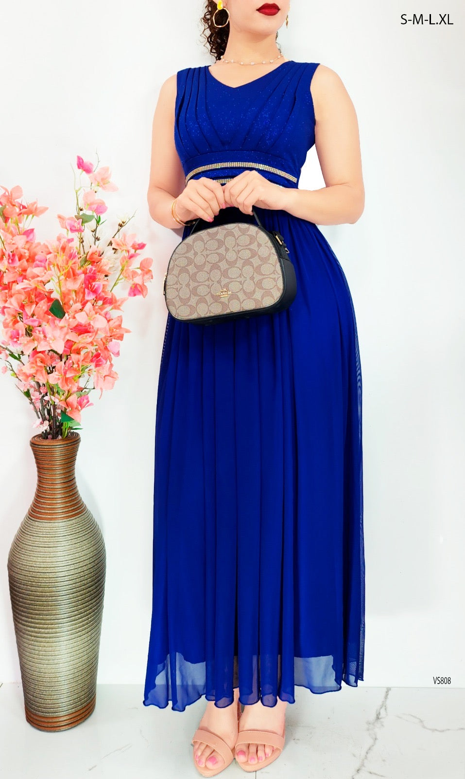 Vestido largo Elegante De Tul cód 36