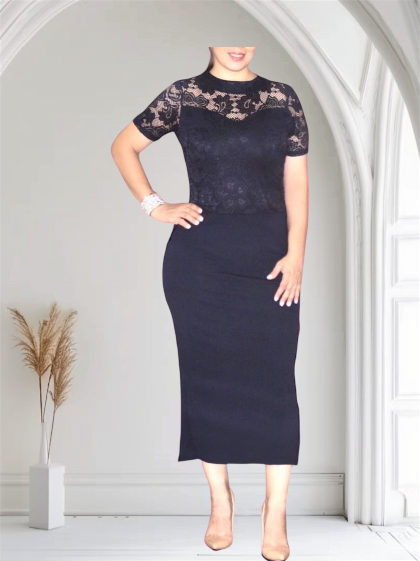 Vestido Elegante Encaje C33