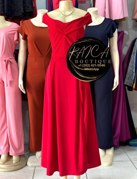 Vestido largo estilo princesa