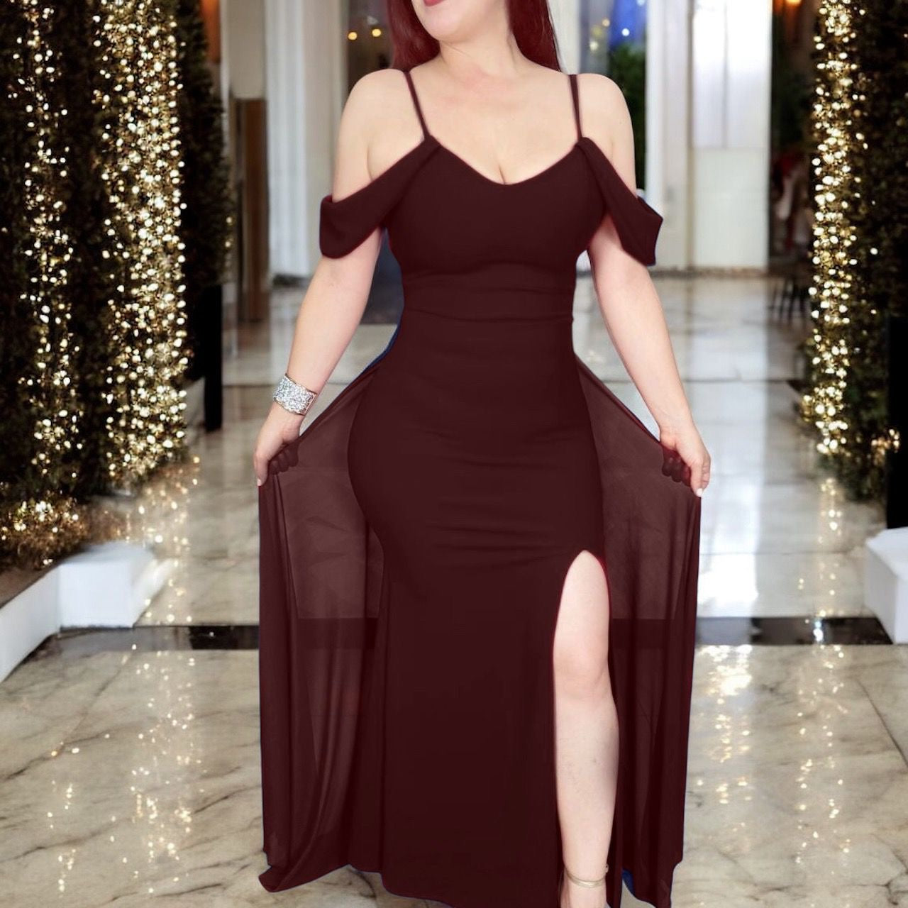 Vestido Elegante Cola C31